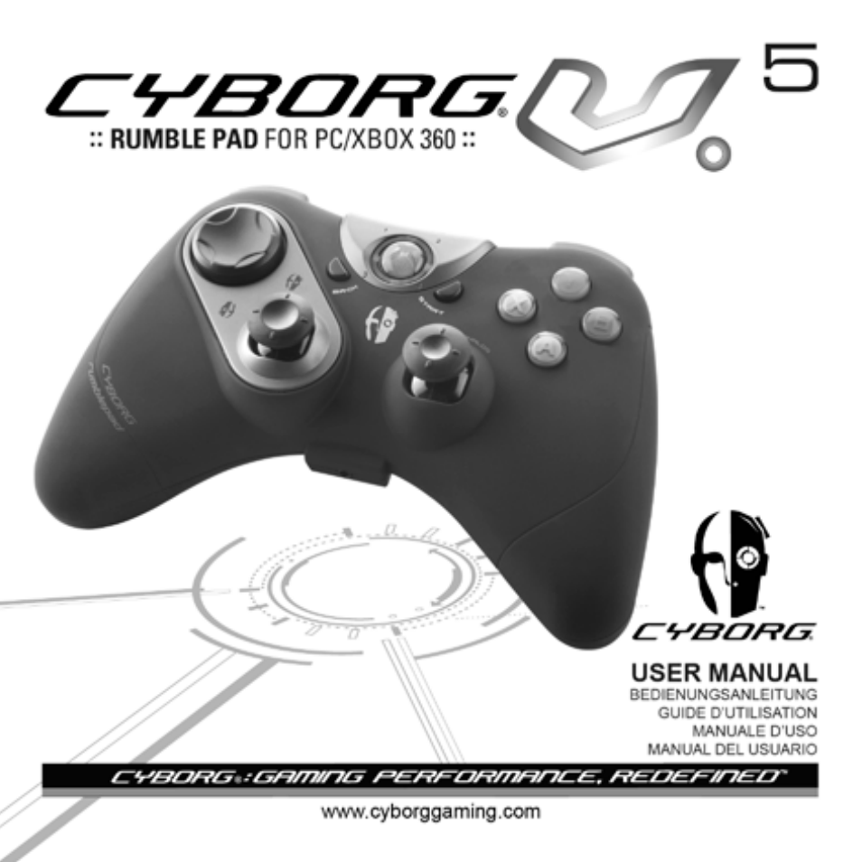 Cyborg V.5 Rumble Pad User Manual | 8 pages