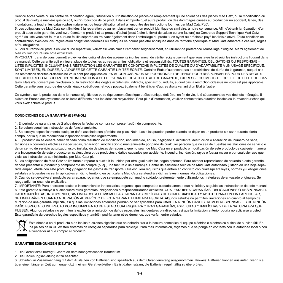 Cyborg F.L.Y 9 for Xbox 360 User Manual | Page 16 / 20