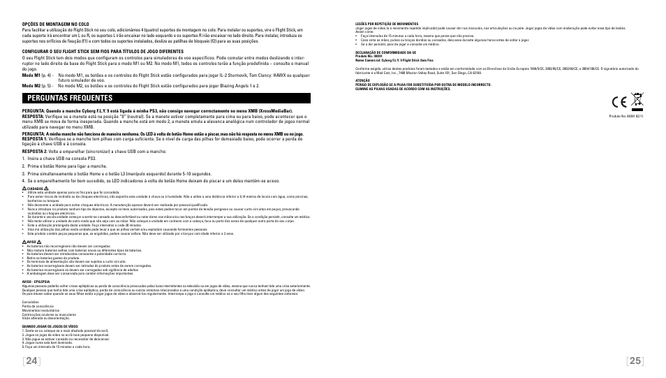 Perguntas frequentes | Cyborg F.L.Y 9 for PS3 User Manual | Page 13 / 13