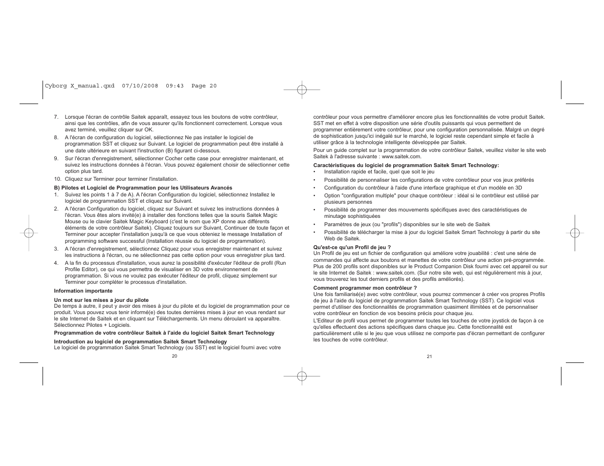 Saitek PC Flight Stick User Manual | Page 11 / 23