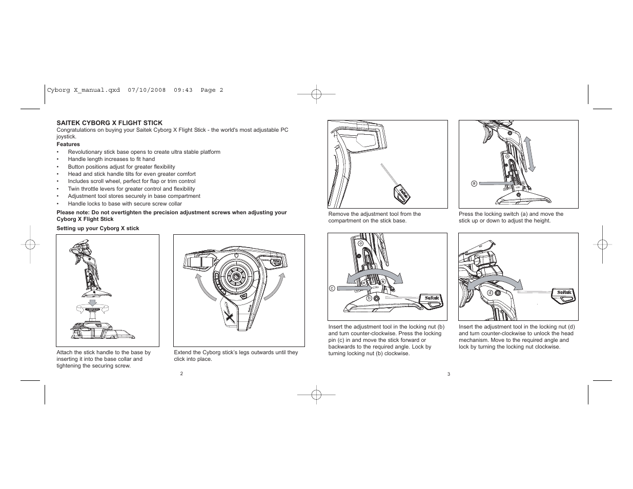 Saitek PC Flight Stick User Manual | Page 2 / 23