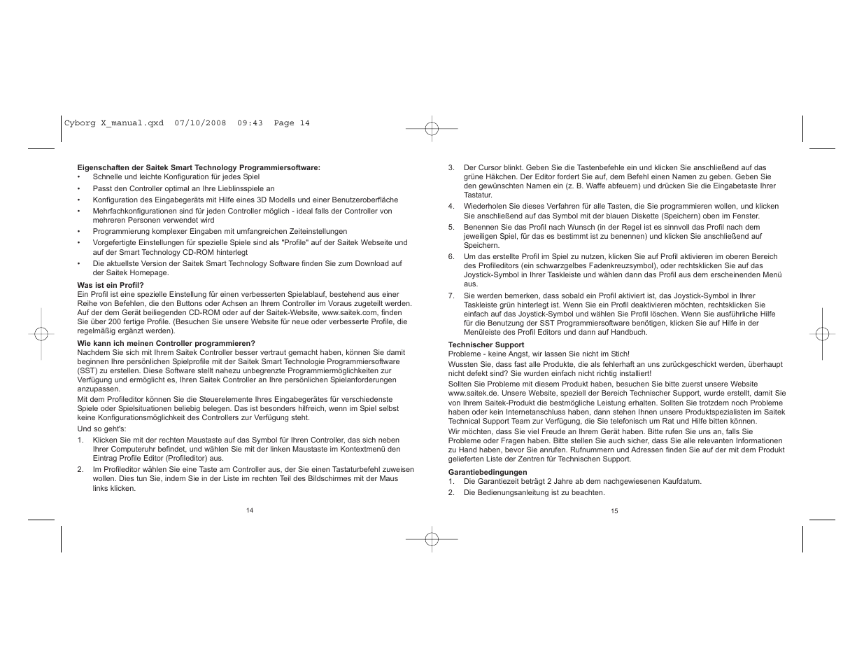 Saitek PC Flight Stick User Manual | Page 8 / 23