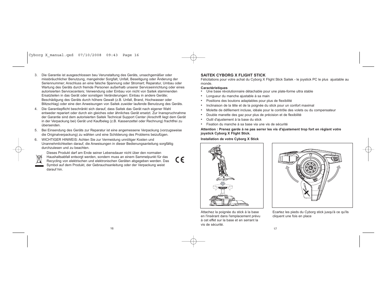 Saitek PC Flight Stick User Manual | Page 9 / 23