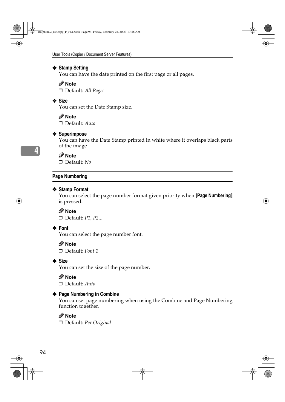 Savin 4800WD User Manual | Page 104 / 124