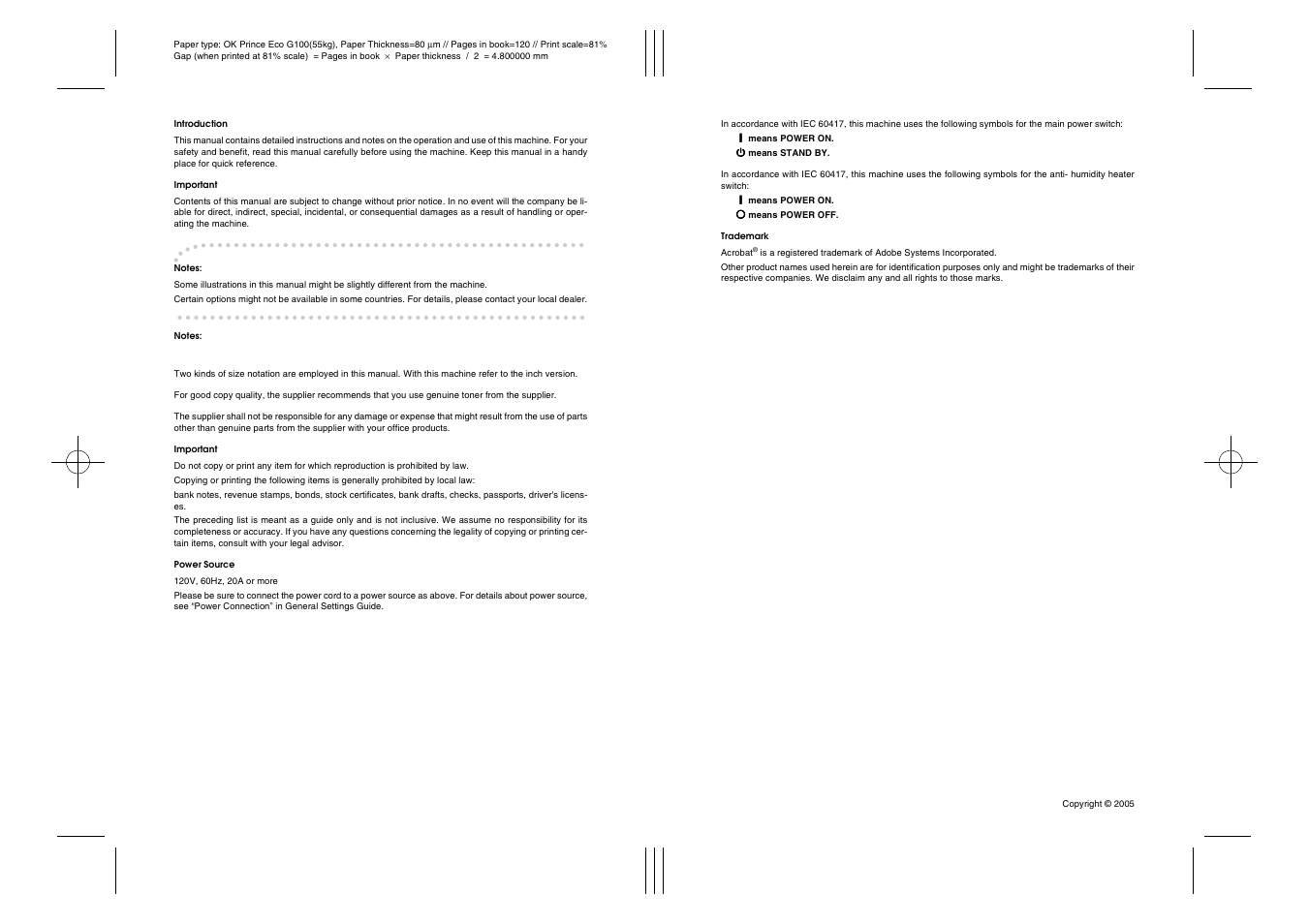 Savin 4800WD User Manual | Page 123 / 124