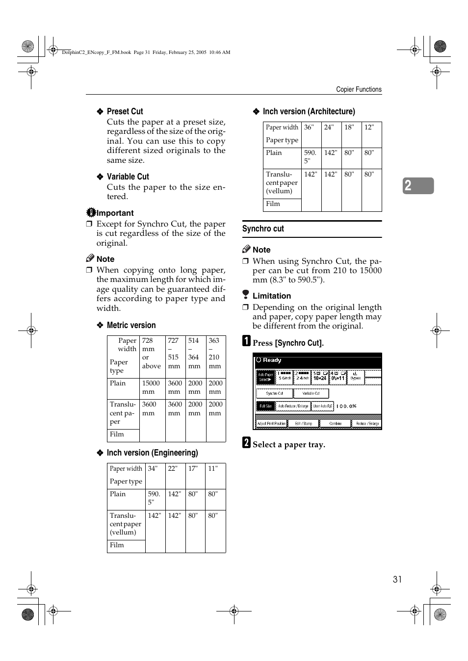 Savin 4800WD User Manual | Page 41 / 124