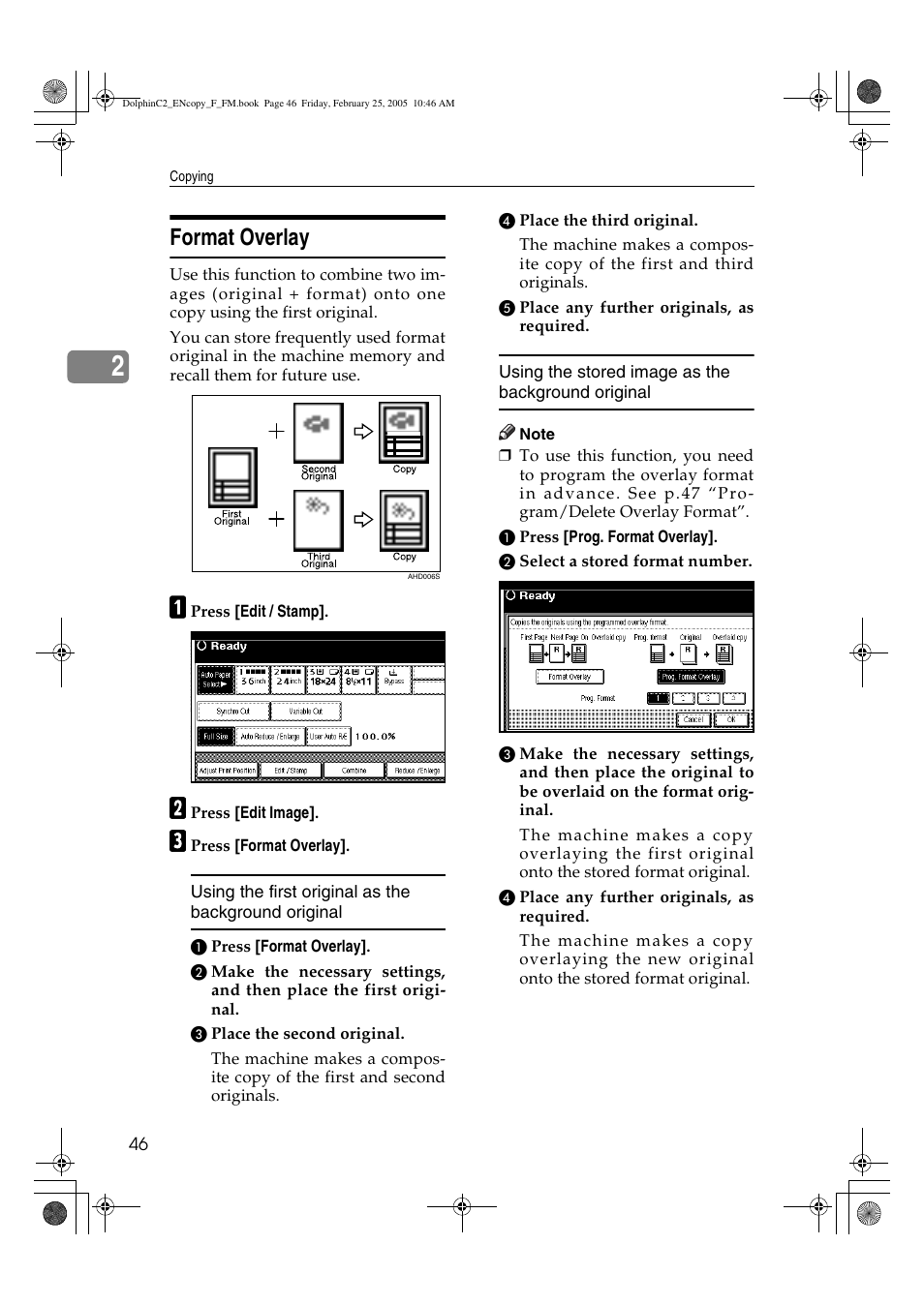 Format overlay | Savin 4800WD User Manual | Page 56 / 124