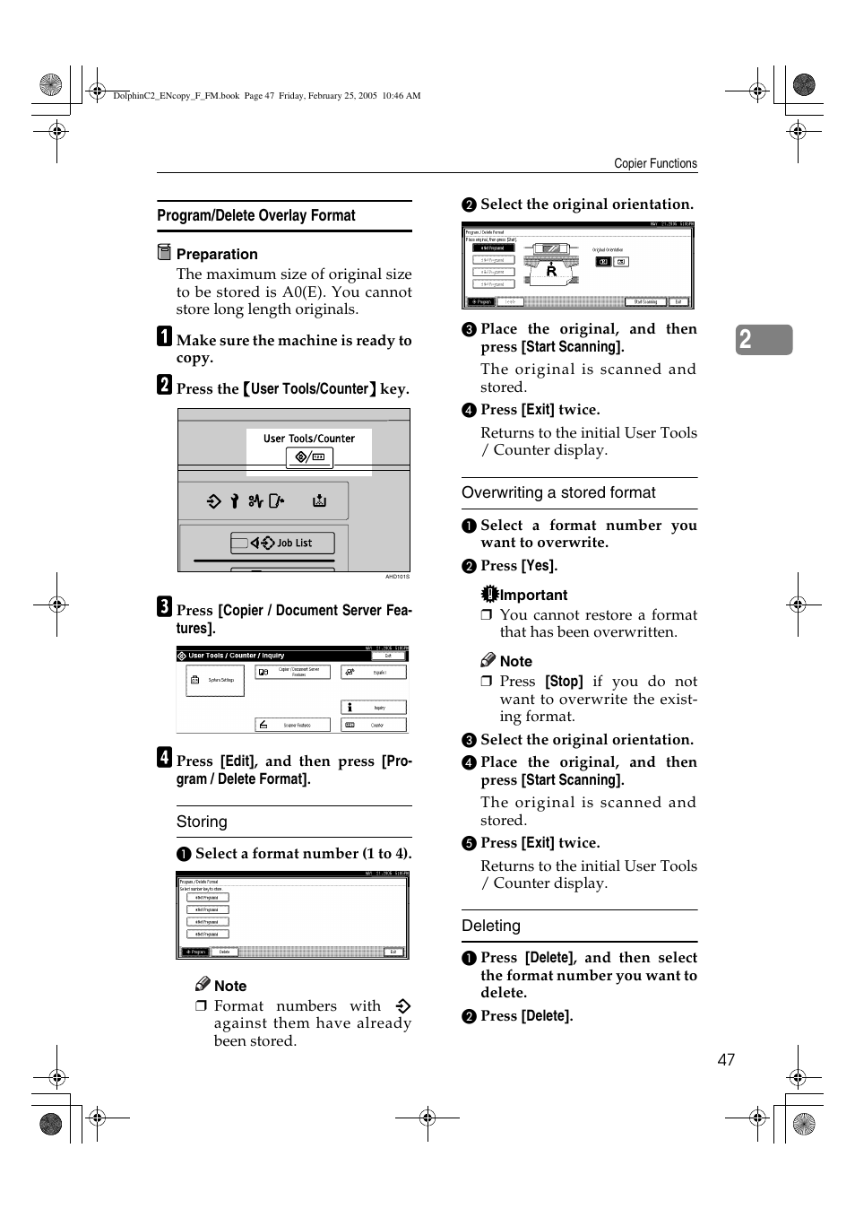 Savin 4800WD User Manual | Page 57 / 124