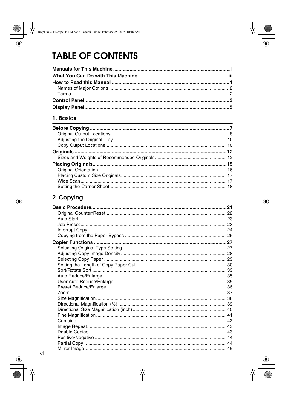 Savin 4800WD User Manual | Page 8 / 124