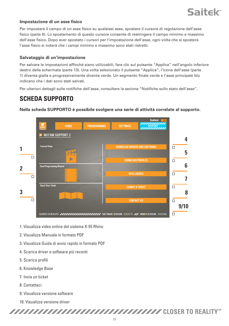 Scheda supporto | TRITTON X-55 Rhino H.O.T.A.S System Pro Flight User Manual | Page 108 / 224