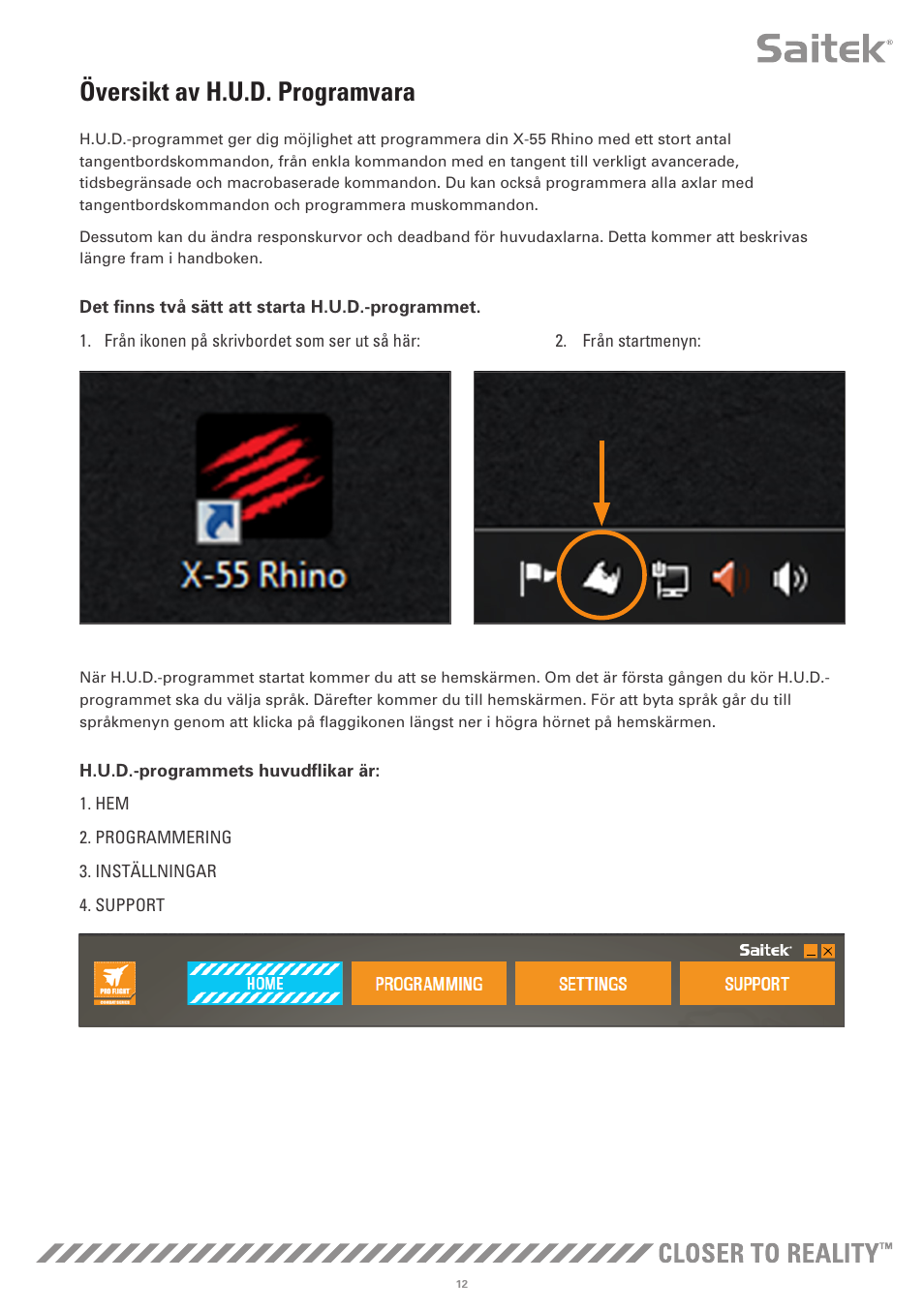 Översikt av h.u.d. programvara | TRITTON X-55 Rhino H.O.T.A.S System Pro Flight User Manual | Page 153 / 224