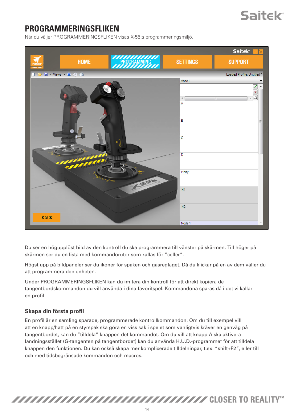 Programmeringsfliken | TRITTON X-55 Rhino H.O.T.A.S System Pro Flight User Manual | Page 155 / 224