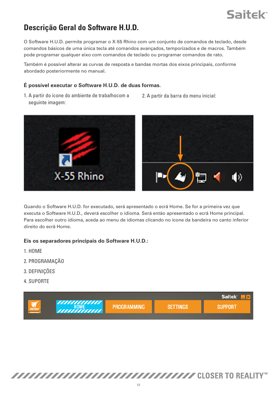 Descrição geral do software h.u.d | TRITTON X-55 Rhino H.O.T.A.S System Pro Flight User Manual | Page 181 / 224