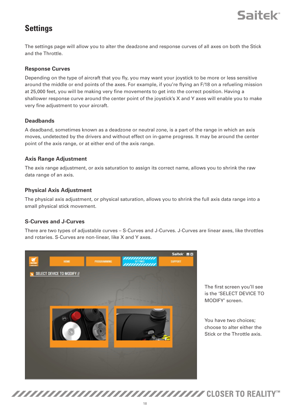 Settings | TRITTON X-55 Rhino H.O.T.A.S System Pro Flight User Manual | Page 19 / 224