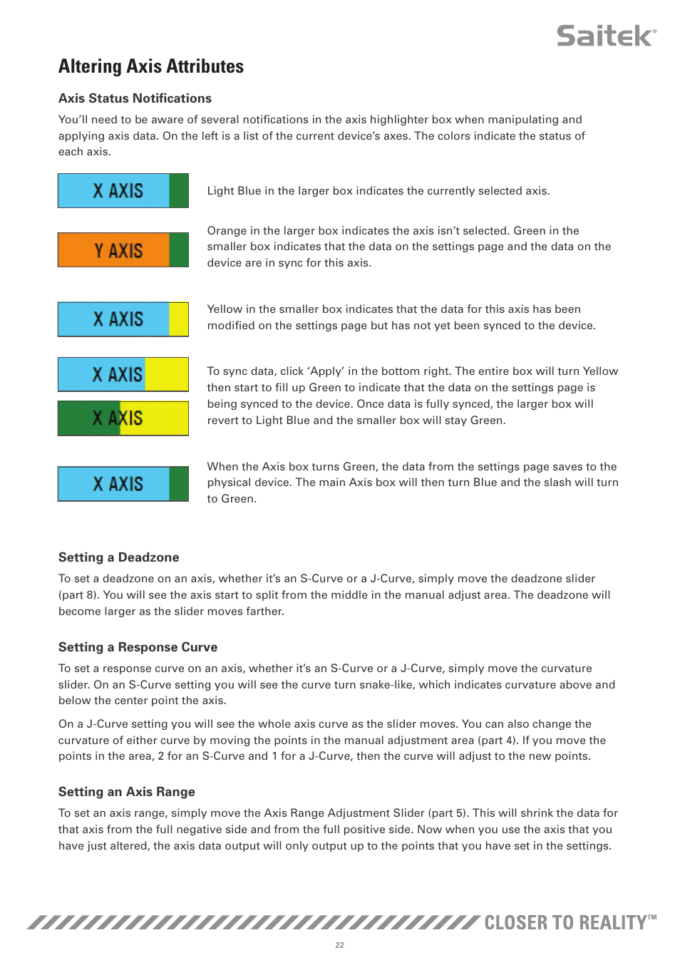 Altering axis attributes | TRITTON X-55 Rhino H.O.T.A.S System Pro Flight User Manual | Page 23 / 224