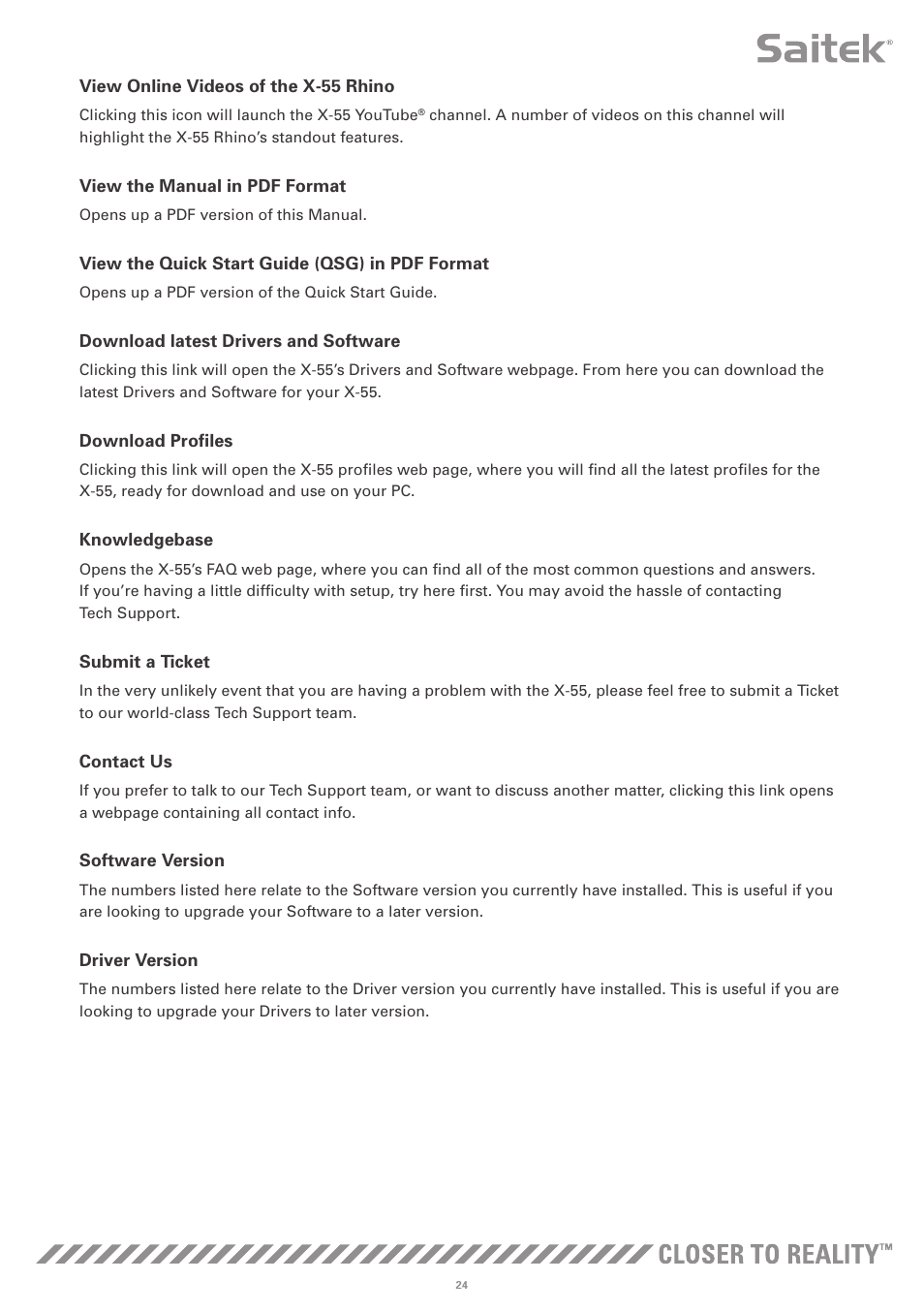 TRITTON X-55 Rhino H.O.T.A.S System Pro Flight User Manual | Page 25 / 224