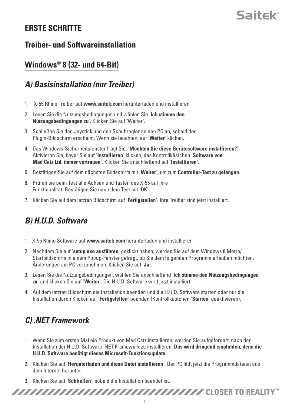 B) h.u.d. software | TRITTON X-55 Rhino H.O.T.A.S System Pro Flight User Manual | Page 61 / 224