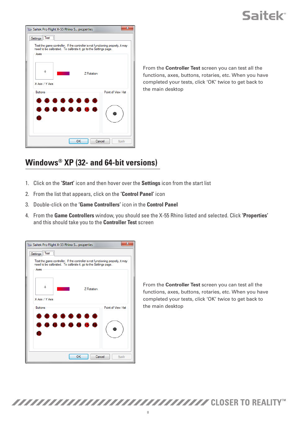 Windows, Xp (32- and 64-bit versions) | TRITTON X-55 Rhino H.O.T.A.S System Pro Flight User Manual | Page 9 / 224