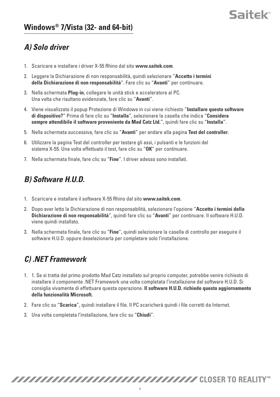 Windows, B) software h.u.d | TRITTON X-55 Rhino H.O.T.A.S System Pro Flight User Manual | Page 90 / 224