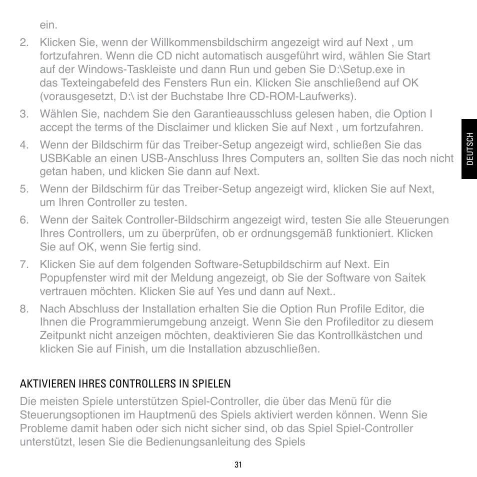 TRITTON Cessna Yoke System Pro Flight User Manual | Page 31 / 68