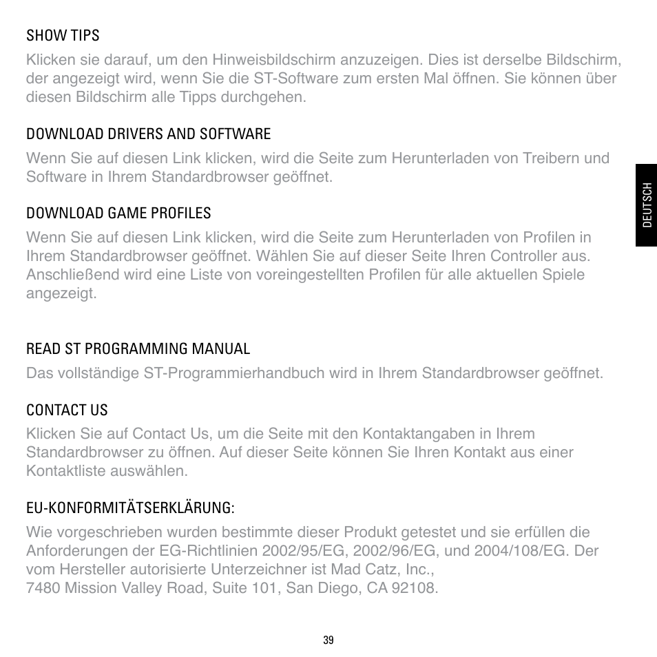 TRITTON Cessna Yoke System Pro Flight User Manual | Page 39 / 68