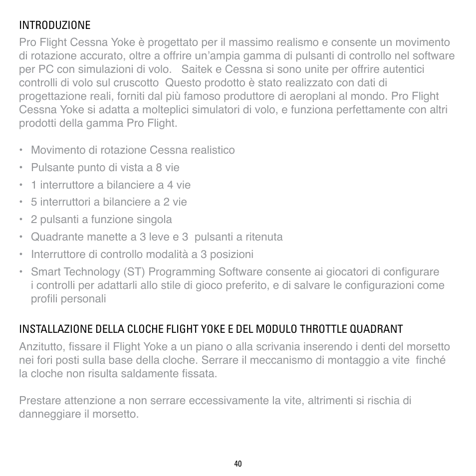 TRITTON Cessna Yoke System Pro Flight User Manual | Page 40 / 68