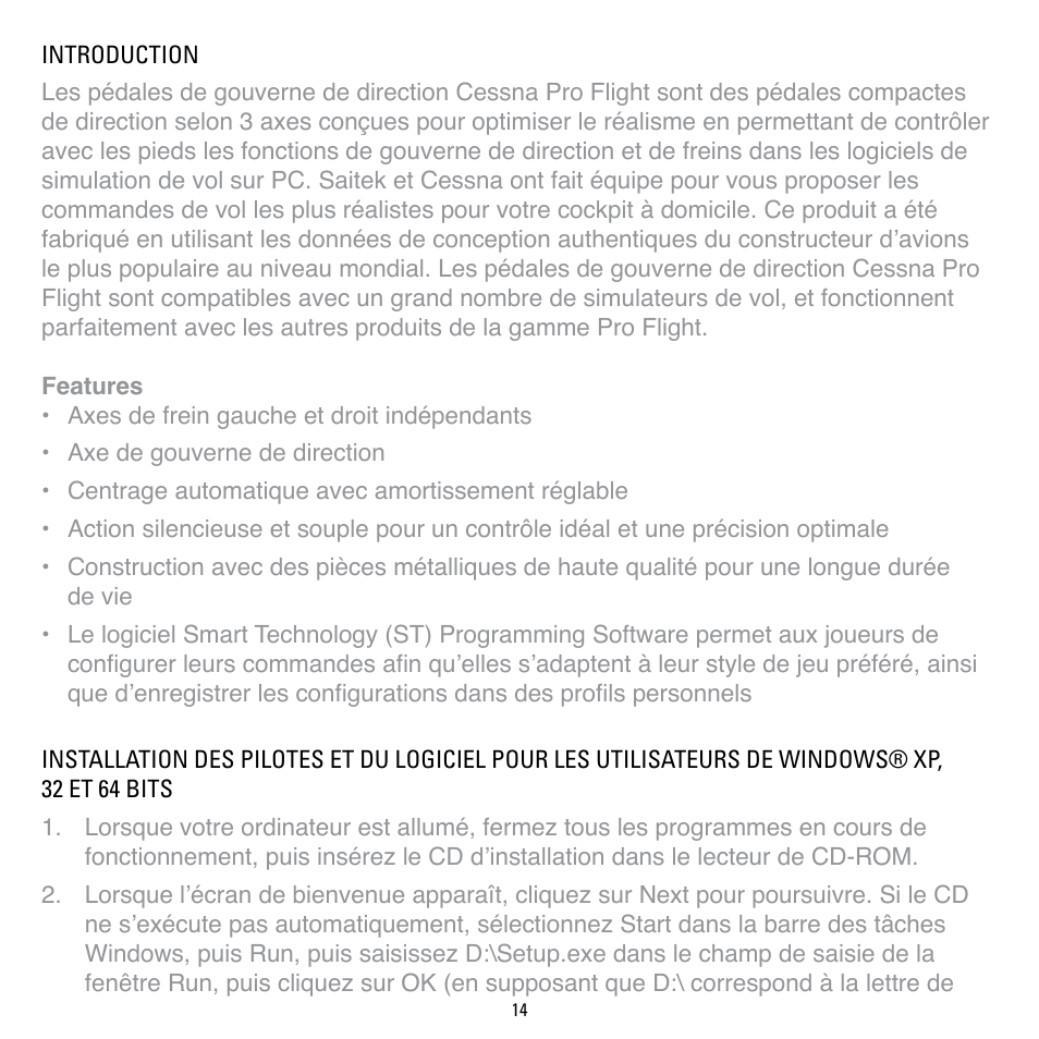 TRITTON Cessna Rudder Pedals Pro Flight User Manual | Page 14 / 48