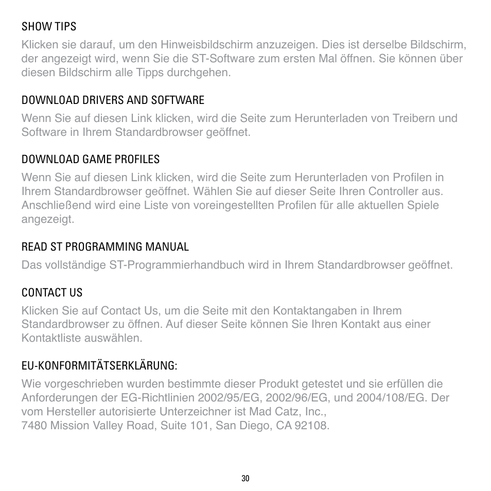 TRITTON Cessna Rudder Pedals Pro Flight User Manual | Page 30 / 48