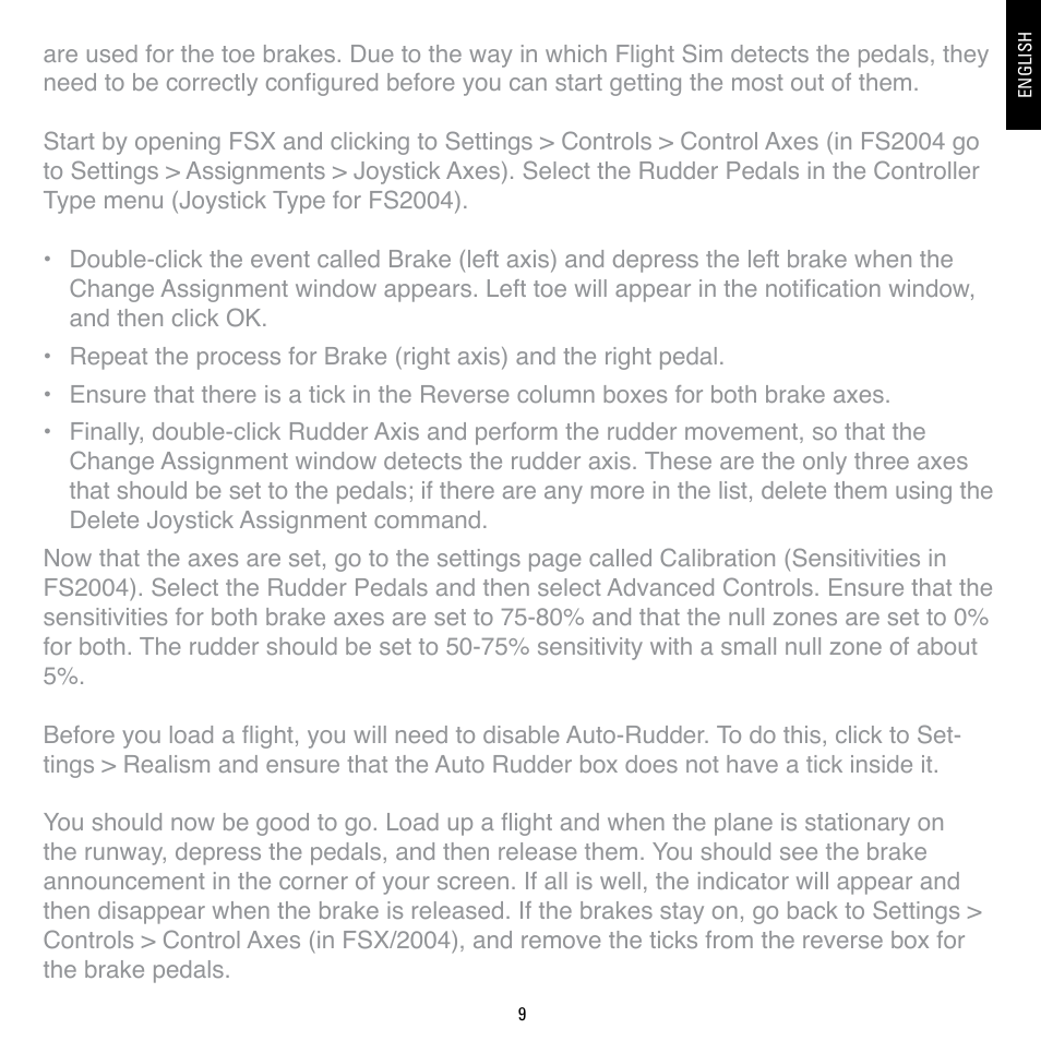 TRITTON Cessna Rudder Pedals Pro Flight User Manual | Page 9 / 48