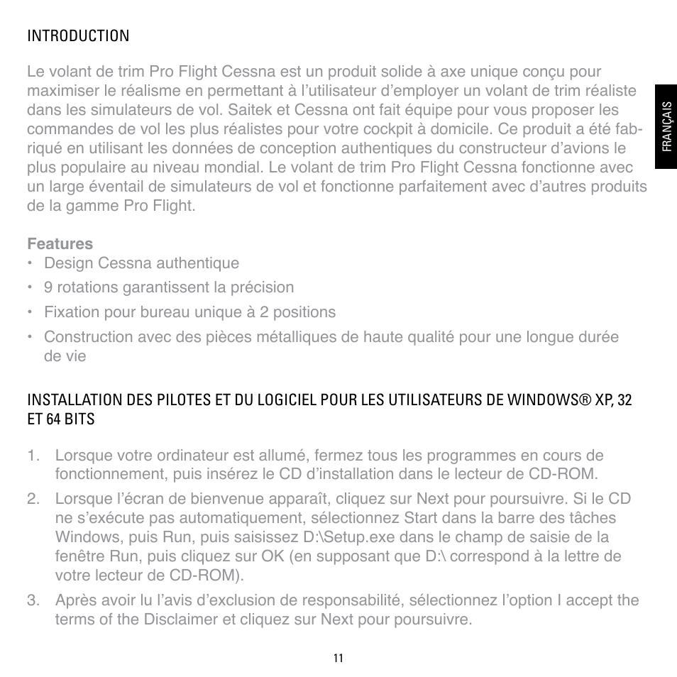 TRITTON Cessna Trim Wheel Pro Flight User Manual | Page 11 / 36