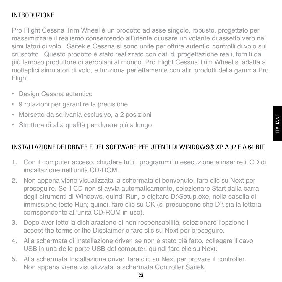 TRITTON Cessna Trim Wheel Pro Flight User Manual | Page 23 / 36
