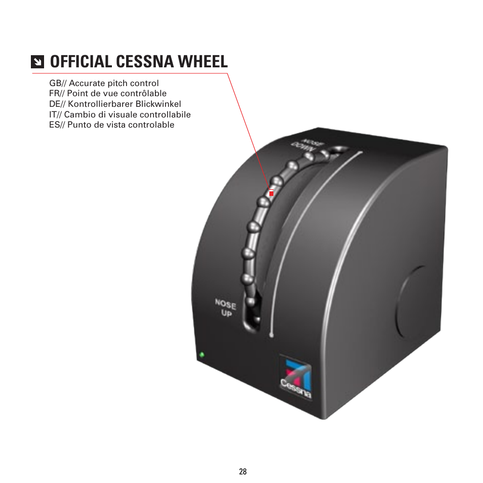 Official cessna wheel | TRITTON Cessna Trim Wheel Pro Flight User Manual | Page 28 / 36