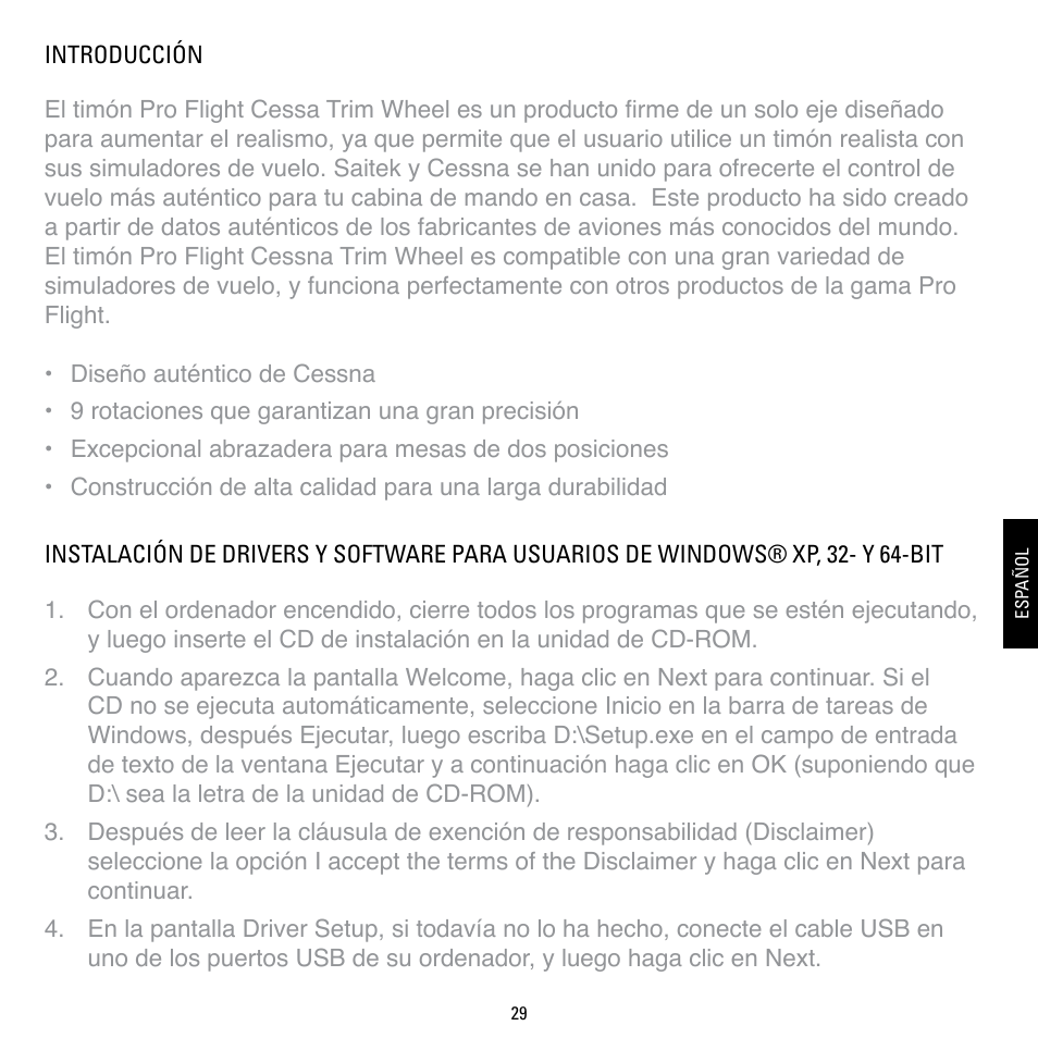 TRITTON Cessna Trim Wheel Pro Flight User Manual | Page 29 / 36