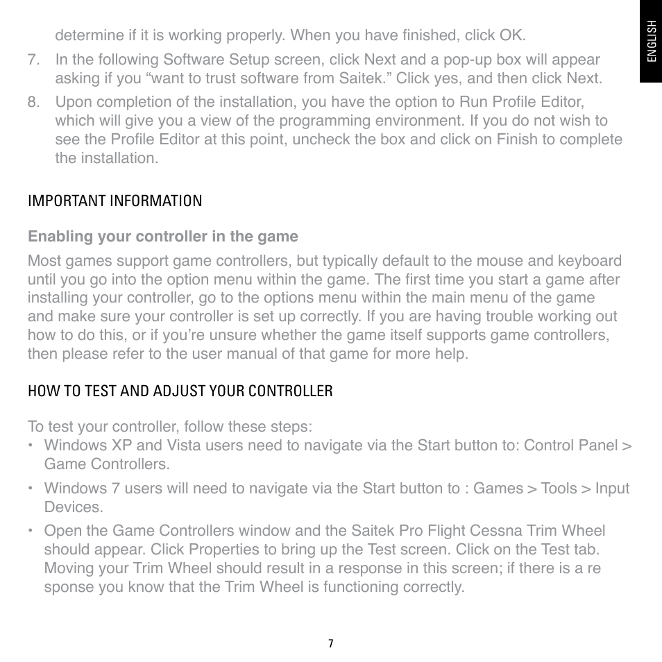 TRITTON Cessna Trim Wheel Pro Flight User Manual | Page 7 / 36