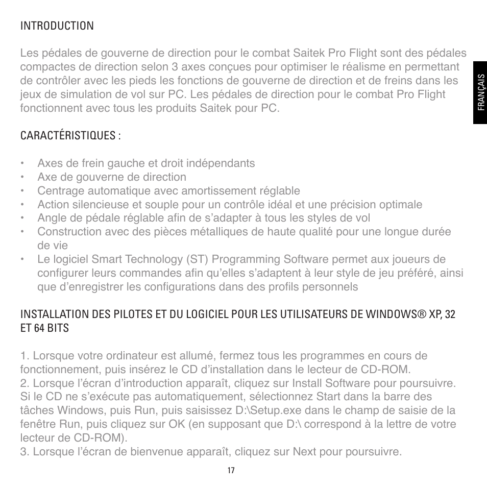 TRITTON Combat Rudder Pedals Pro Flight User Manual | Page 17 / 64