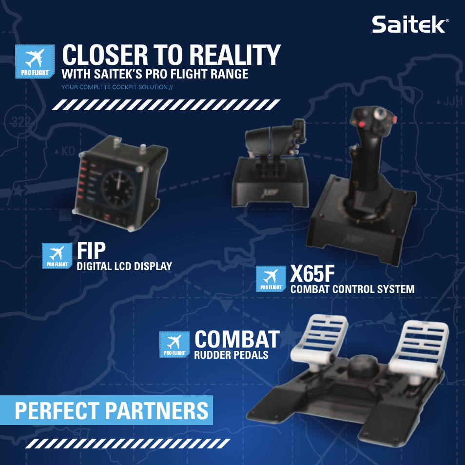 Closer to reality, Combat, X65f | Perfect partners | TRITTON Combat Rudder Pedals Pro Flight User Manual | Page 2 / 64