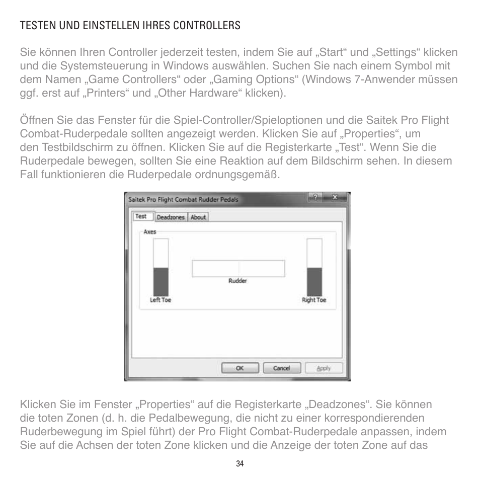 TRITTON Combat Rudder Pedals Pro Flight User Manual | Page 34 / 64