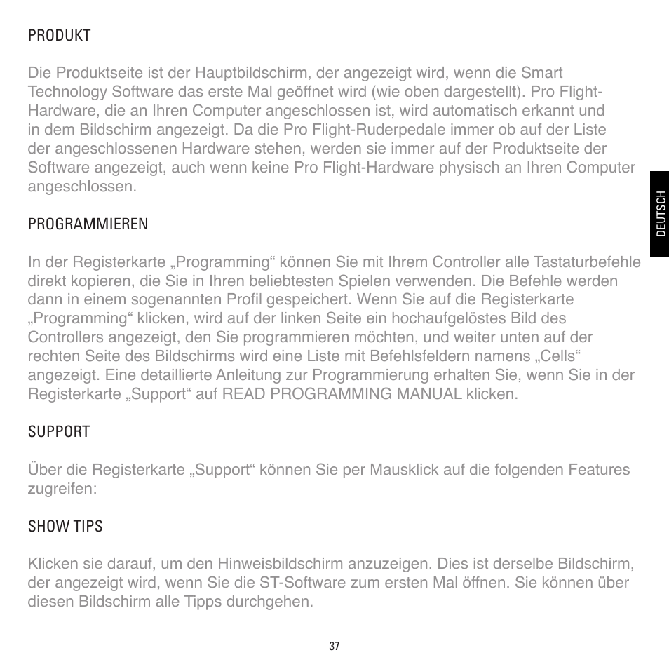TRITTON Combat Rudder Pedals Pro Flight User Manual | Page 37 / 64