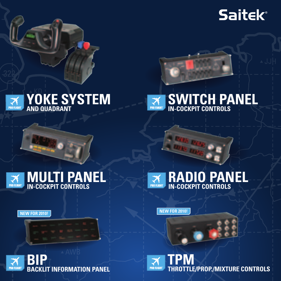 Multi panel, Switch panel, Yoke system | Radio panel | TRITTON Combat Rudder Pedals Pro Flight User Manual | Page 63 / 64