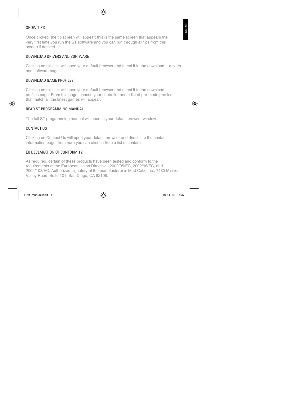 TRITTON TPM Pro Flight User Manual | Page 11 / 48