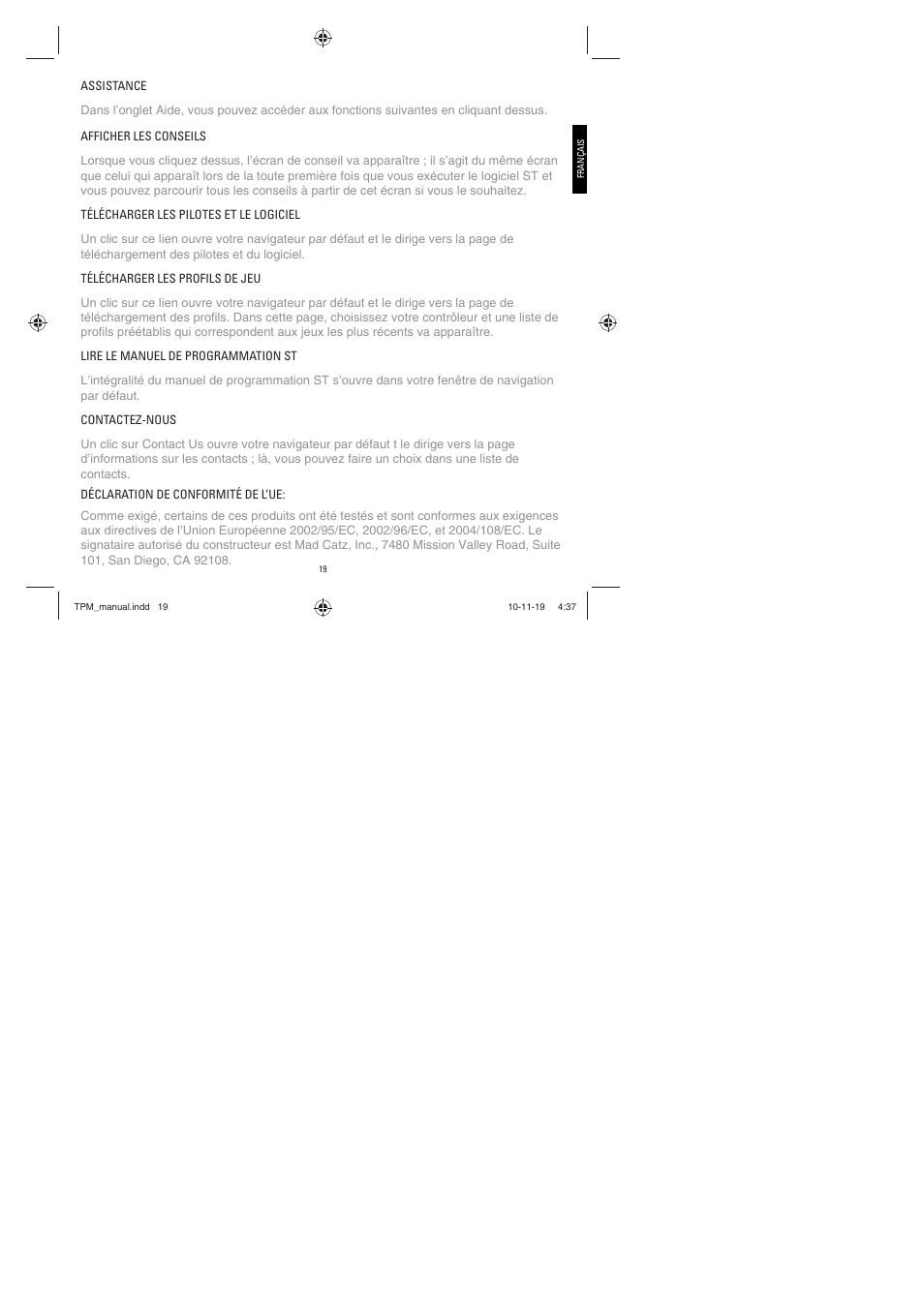 TRITTON TPM Pro Flight User Manual | Page 19 / 48
