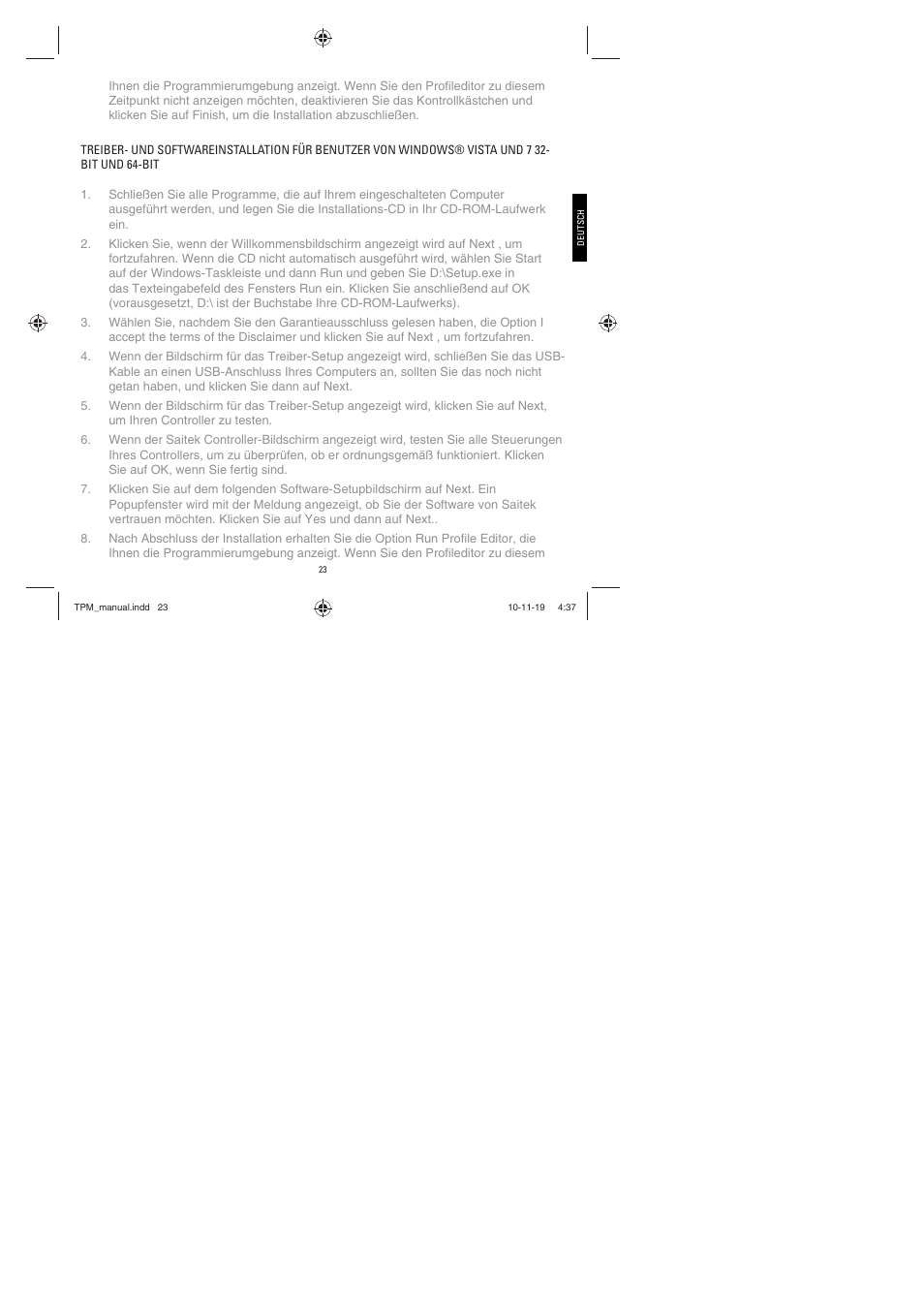 TRITTON TPM Pro Flight User Manual | Page 23 / 48