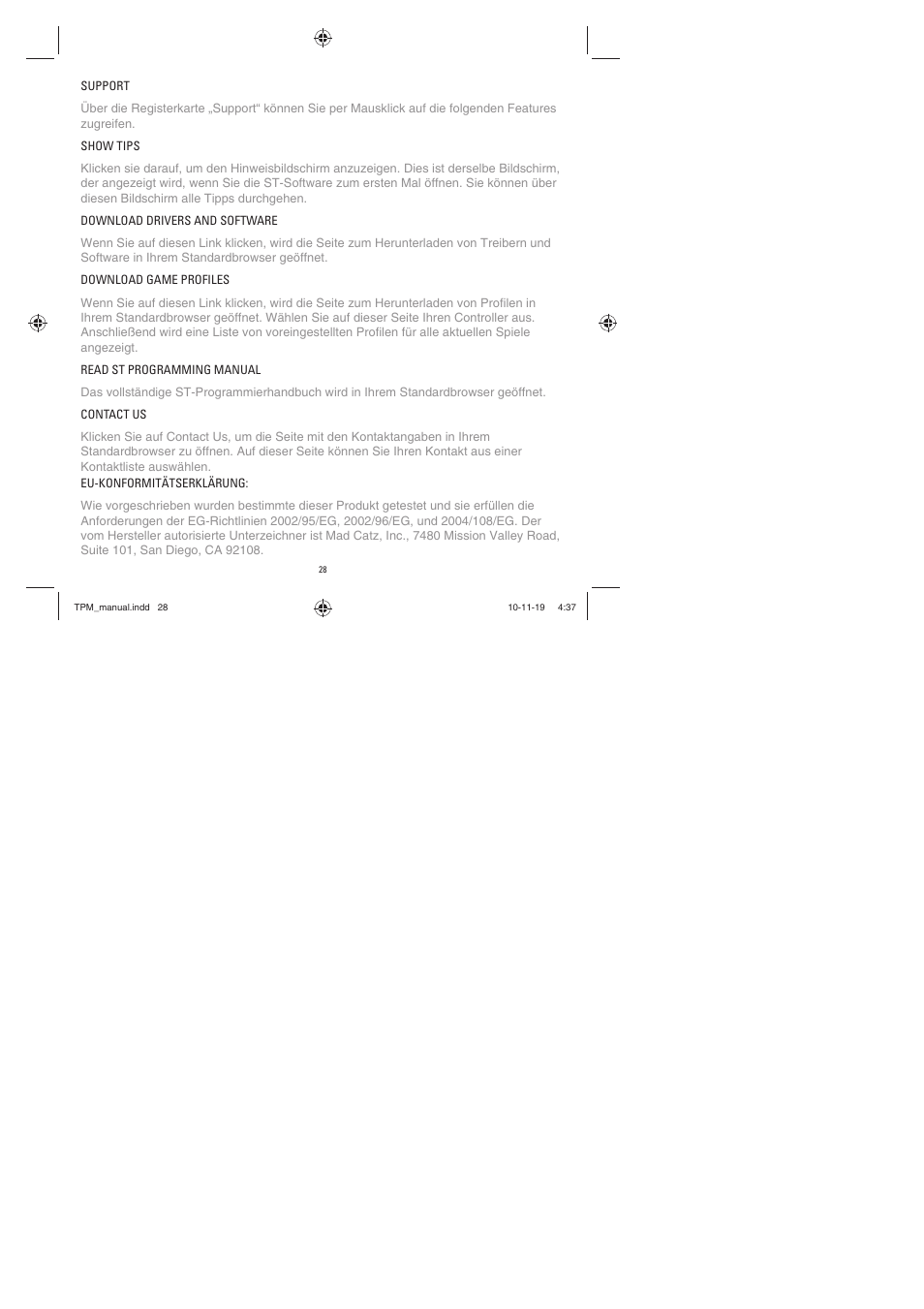 TRITTON TPM Pro Flight User Manual | Page 28 / 48