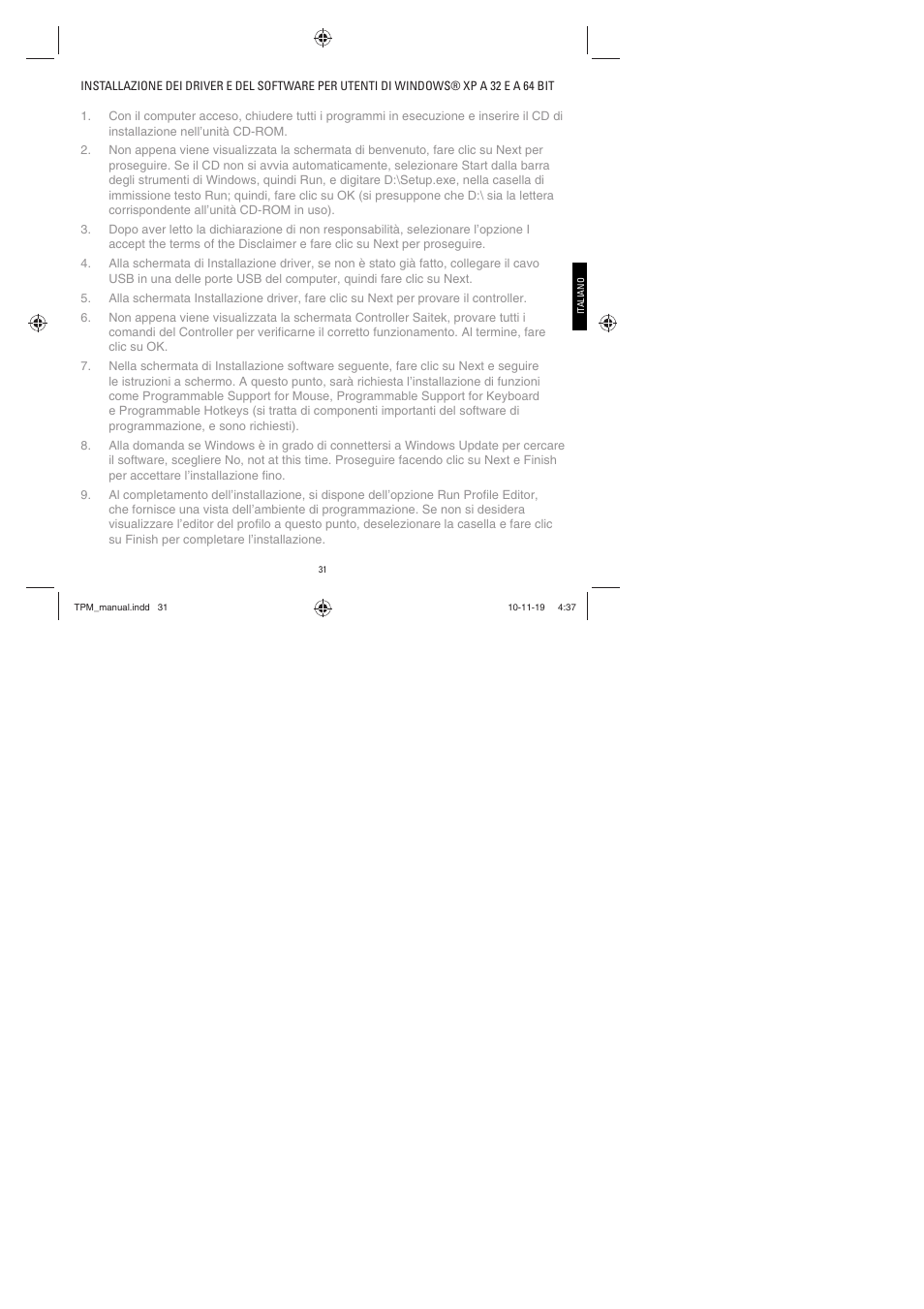 TRITTON TPM Pro Flight User Manual | Page 31 / 48