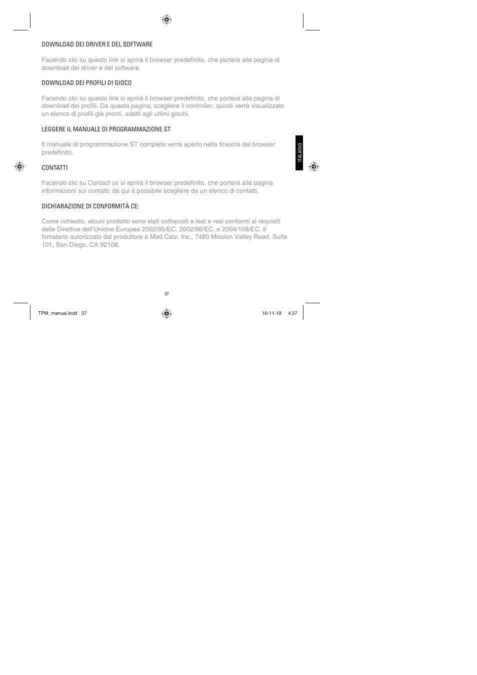 TRITTON TPM Pro Flight User Manual | Page 37 / 48