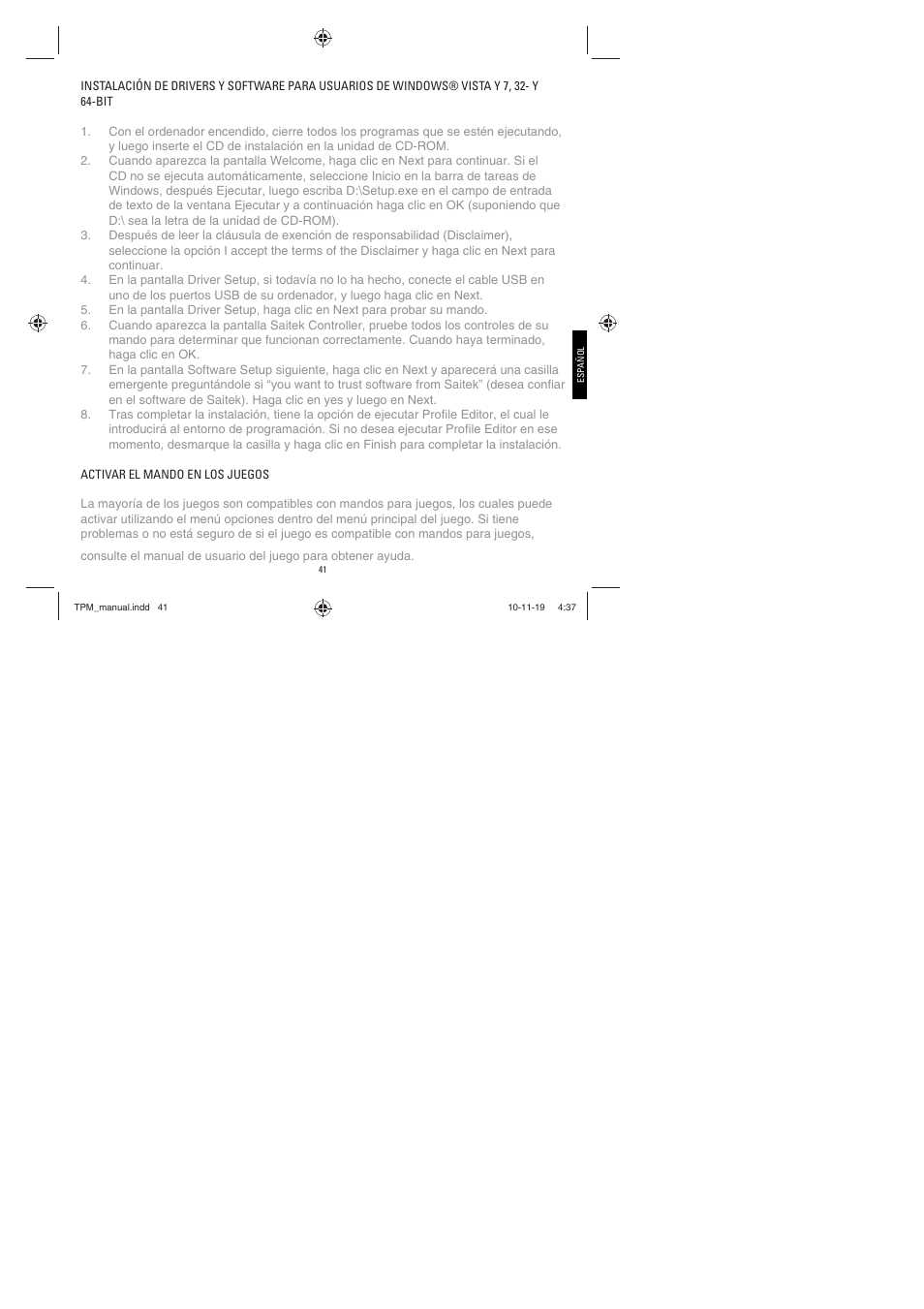 TRITTON TPM Pro Flight User Manual | Page 41 / 48