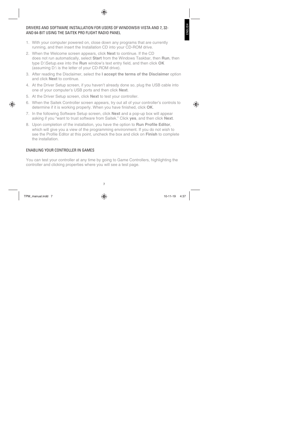TRITTON TPM Pro Flight User Manual | Page 7 / 48