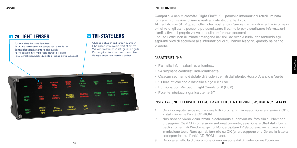 24 light lenses, Tri-state leds | TRITTON BIP Pro Flight User Manual | Page 15 / 23