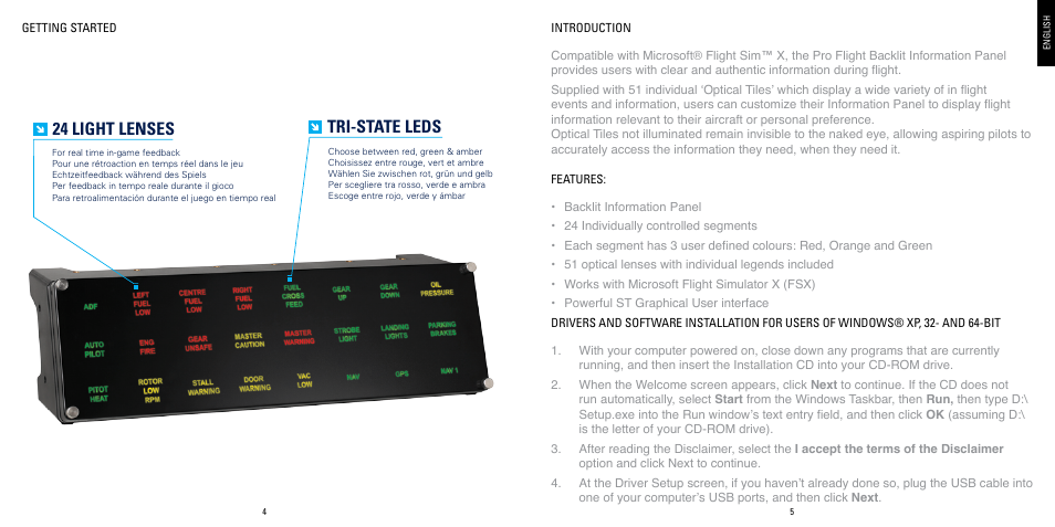 24 light lenses, Tri-state leds | TRITTON BIP Pro Flight User Manual | Page 3 / 23