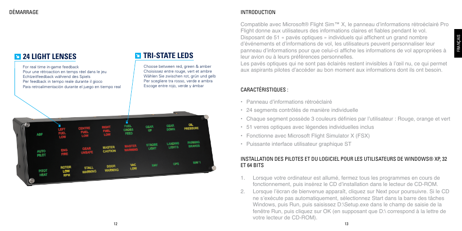 24 light lenses, Tri-state leds | TRITTON BIP Pro Flight User Manual | Page 7 / 23